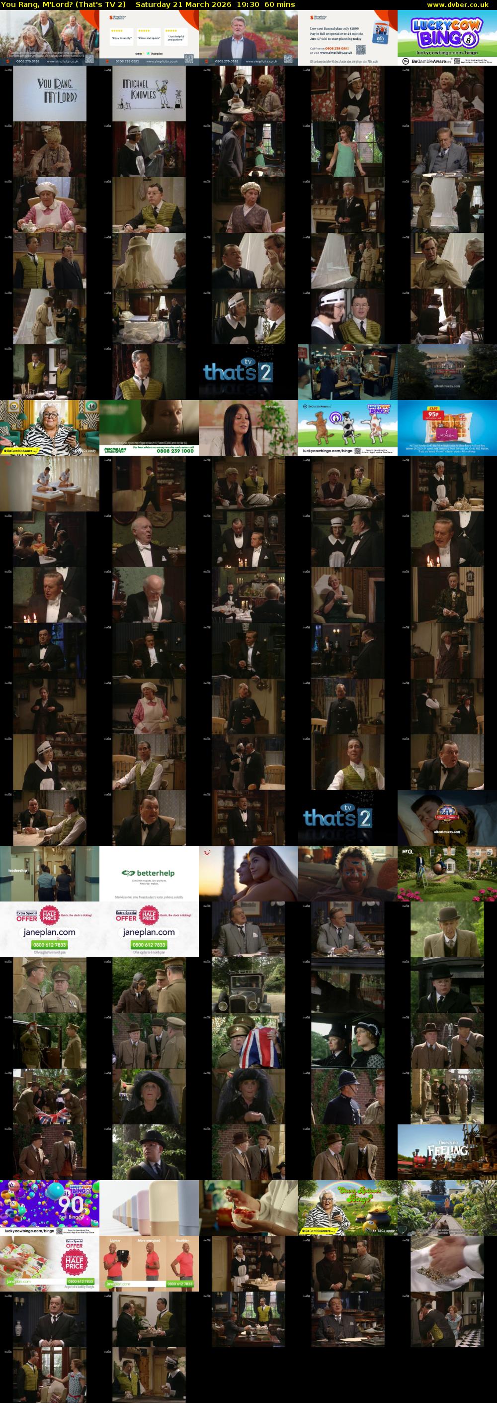 You Rang, M'Lord? (That's TV 2) Saturday 21 March 2026 19:30 - 20:30