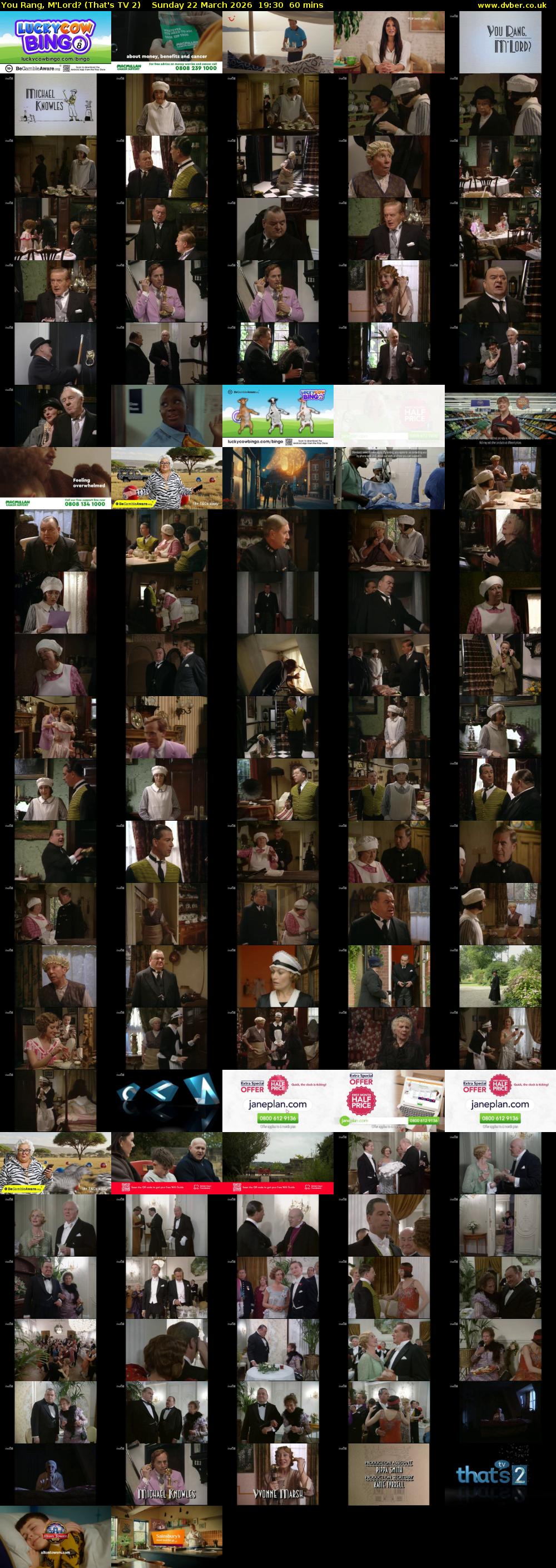 You Rang, M'Lord? (That's TV 2) Sunday 22 March 2026 19:30 - 20:30