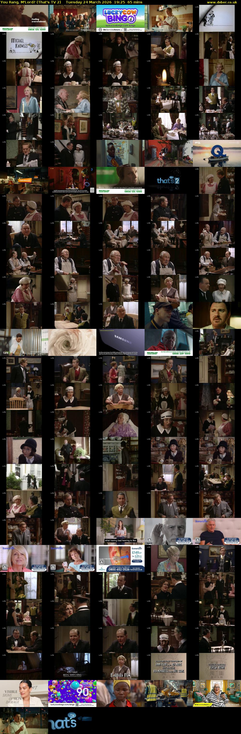You Rang, M'Lord? (That's TV 2) Tuesday 24 March 2026 19:25 - 20:30