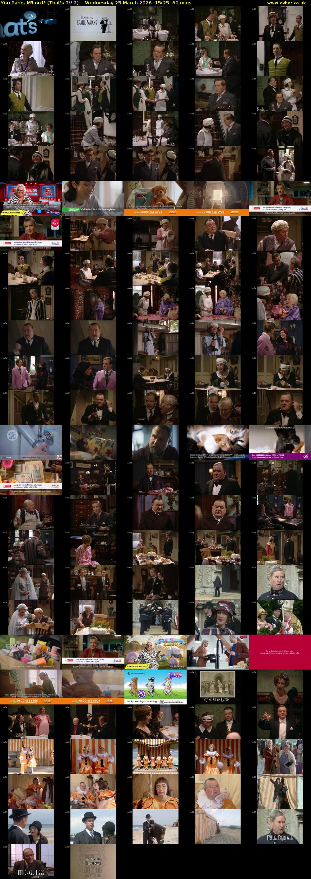 You Rang, M'Lord? (That's TV 2) Wednesday 25 March 2026 15:25 - 16:25