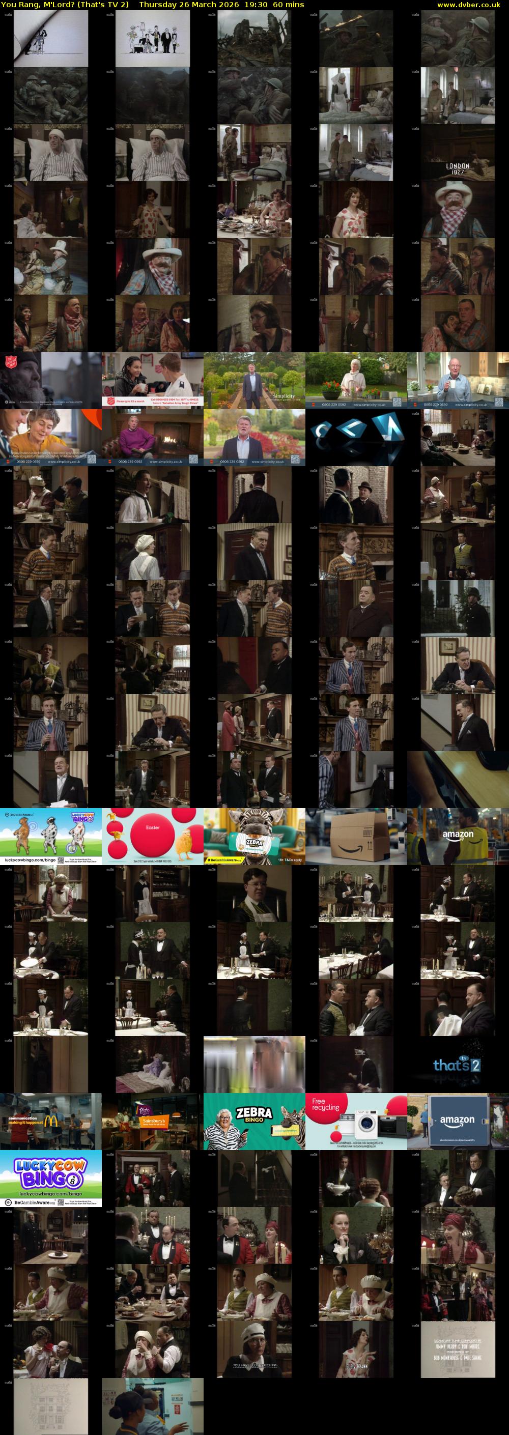 You Rang, M'Lord? (That's TV 2) Thursday 26 March 2026 19:30 - 20:30