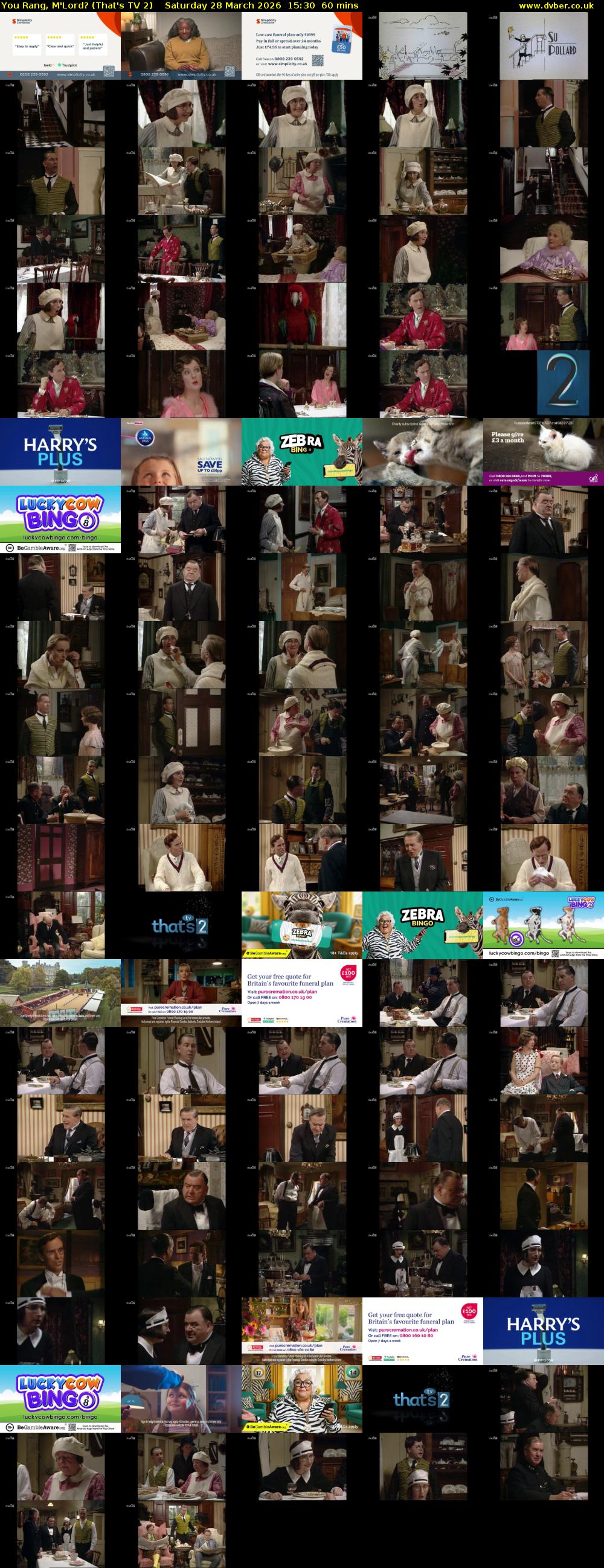 You Rang, M'Lord? (That's TV 2) Saturday 28 March 2026 15:30 - 16:30