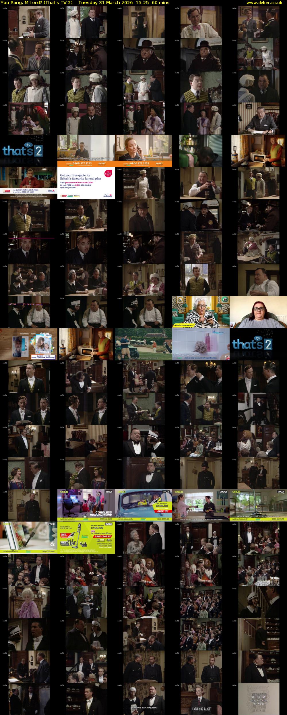 You Rang, M'Lord? (That's TV 2) Tuesday 31 March 2026 15:25 - 16:25