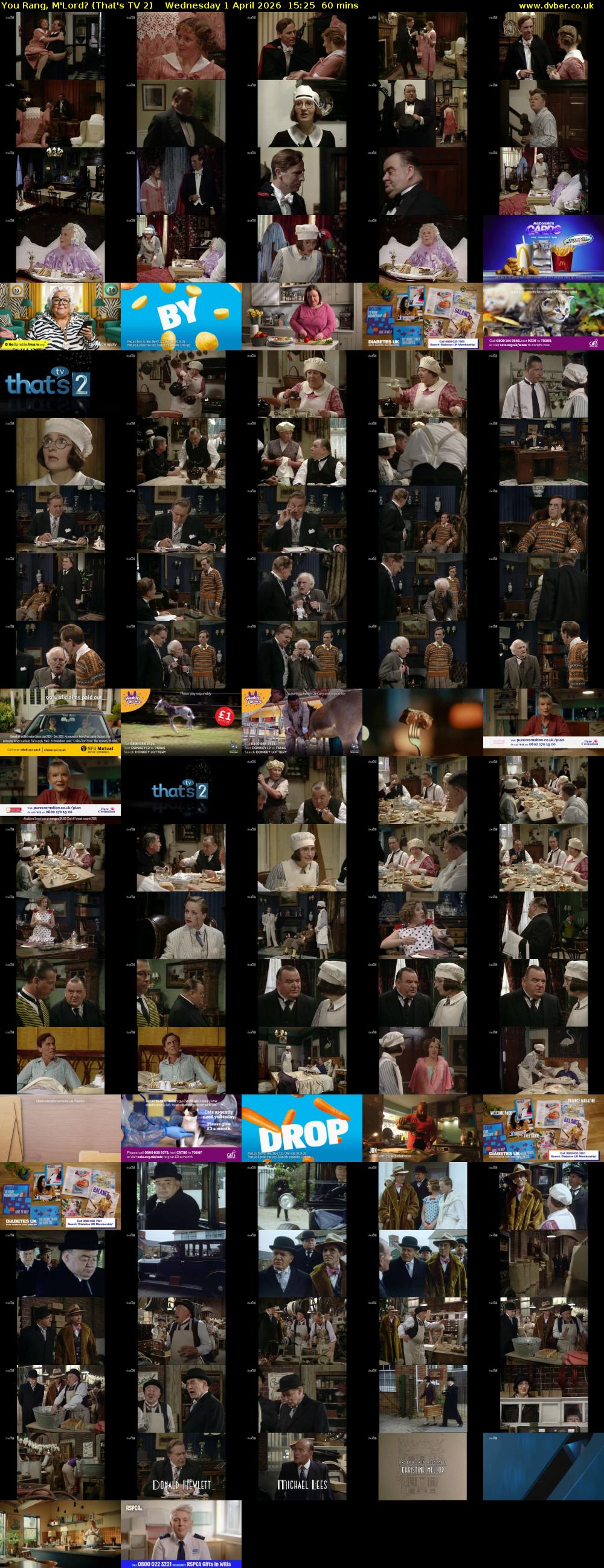 You Rang, M'Lord? (That's TV 2) Wednesday 1 April 2026 15:25 - 16:25