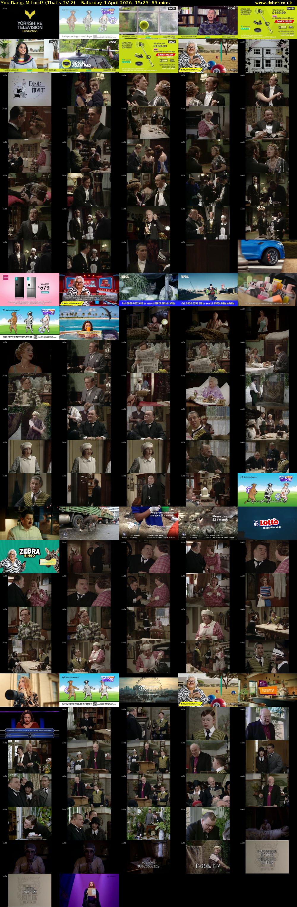 You Rang, M'Lord? (That's TV 2) Saturday 4 April 2026 15:25 - 16:30