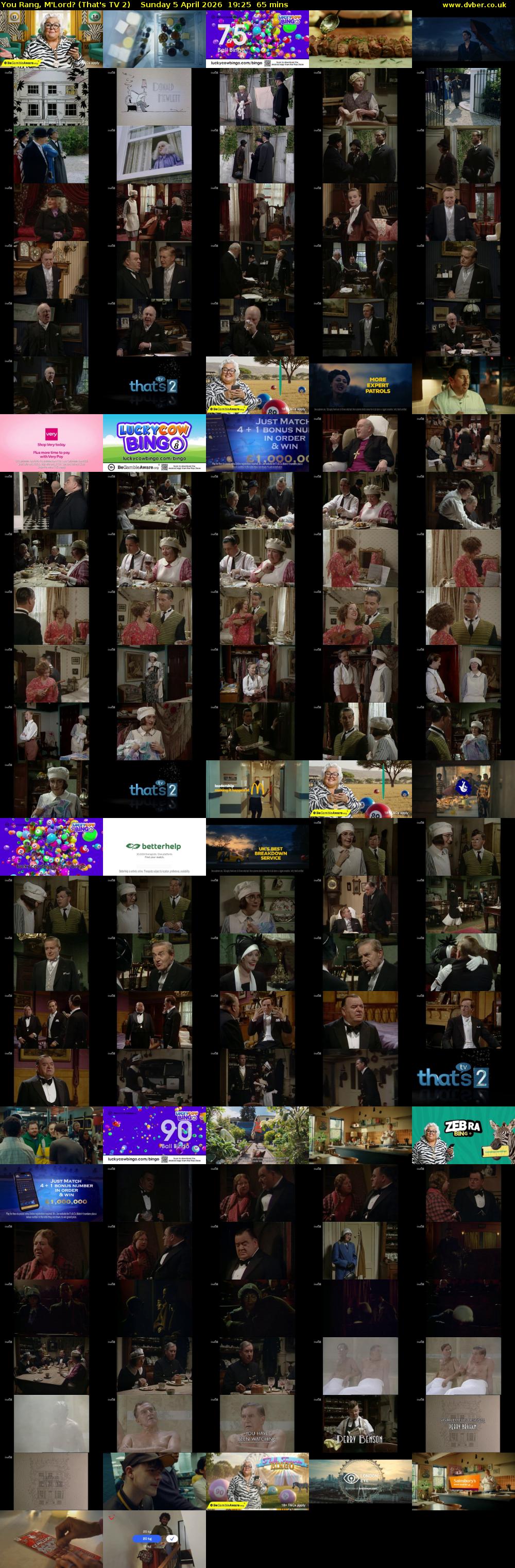 You Rang, M'Lord? (That's TV 2) Sunday 5 April 2026 19:25 - 20:30