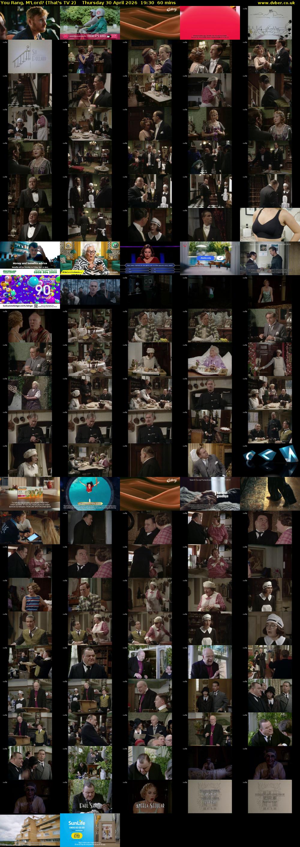 You Rang, M'Lord? (That's TV 2) Thursday 30 April 2026 19:30 - 20:30