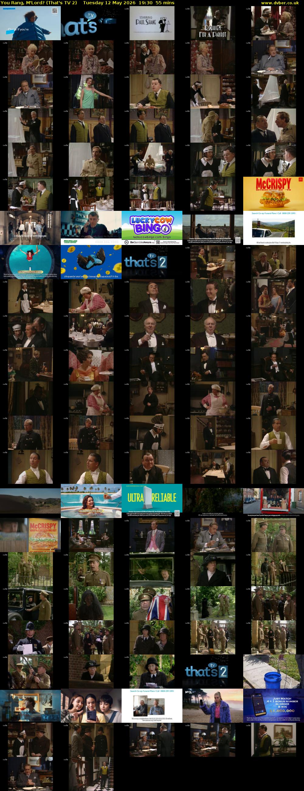 You Rang, M'Lord? (That's TV 2) Tuesday 12 May 2026 19:30 - 20:25