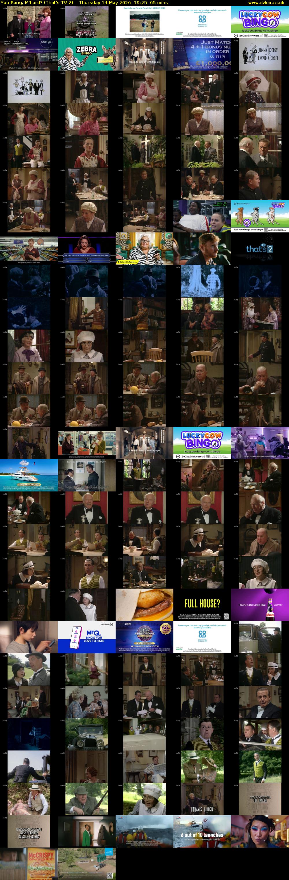 You Rang, M'Lord? (That's TV 2) Thursday 14 May 2026 19:25 - 20:30