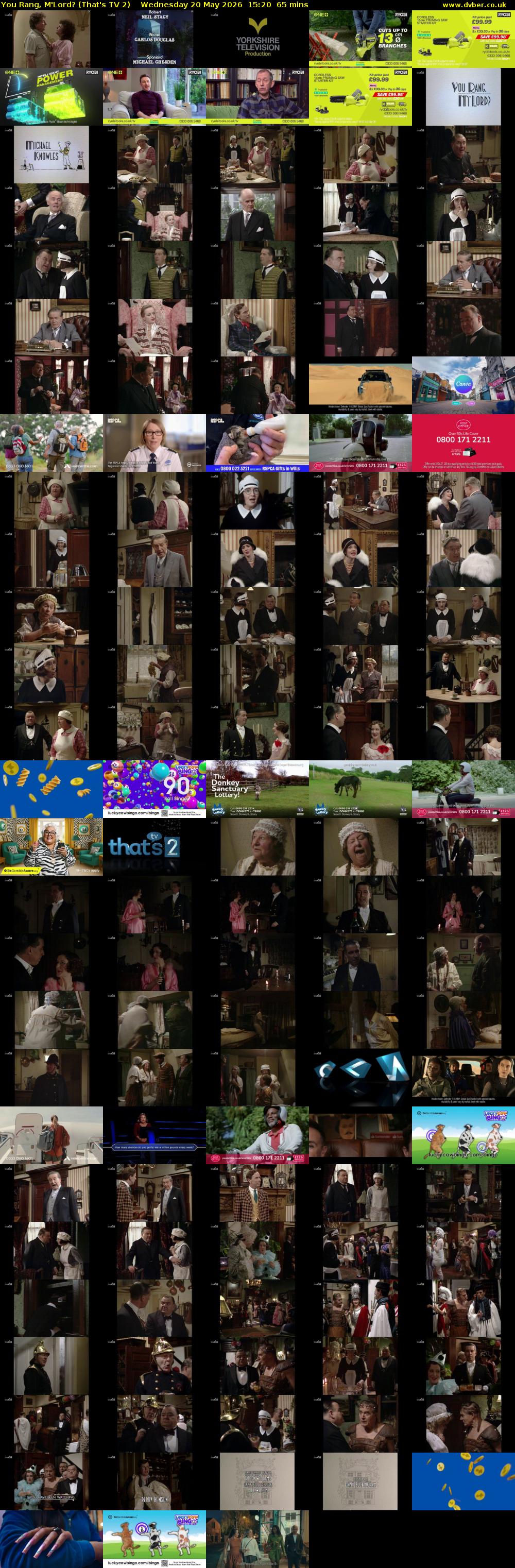 You Rang, M'Lord? (That's TV 2) Wednesday 20 May 2026 15:20 - 16:25