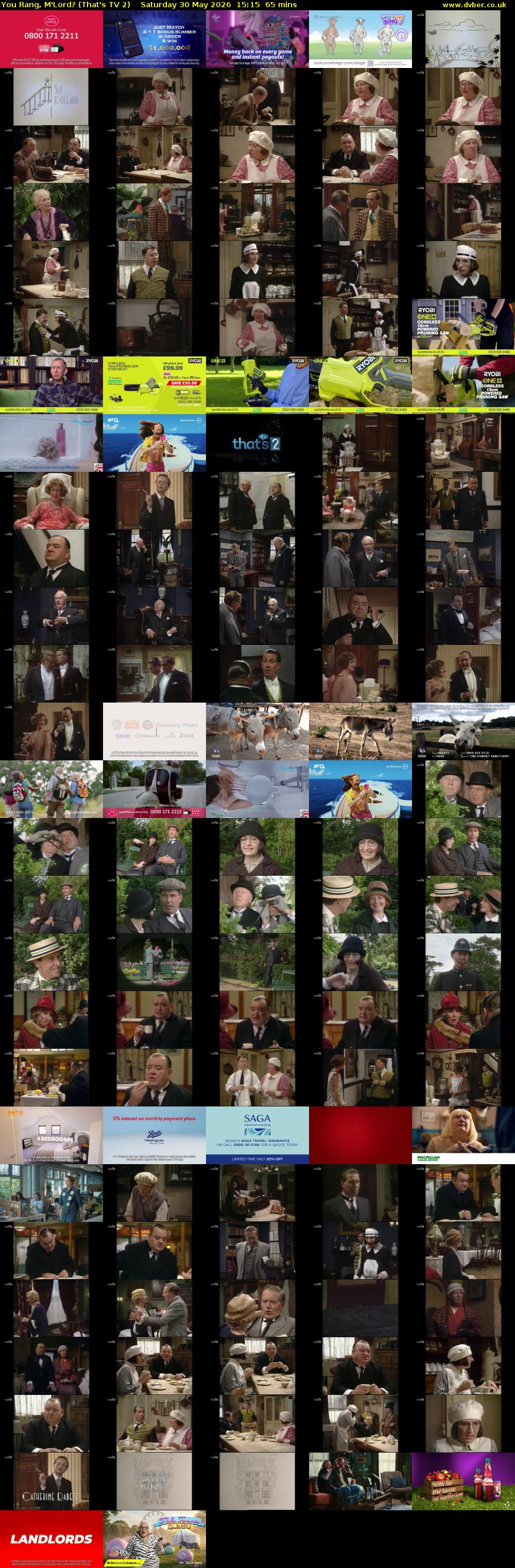 You Rang, M'Lord? (That's TV 2) Saturday 30 May 2026 15:15 - 16:20