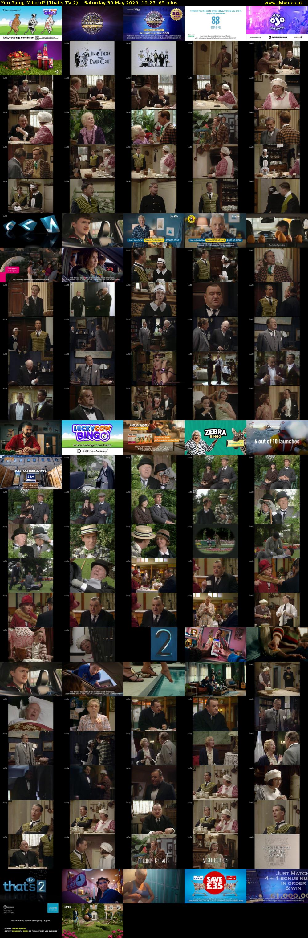 You Rang, M'Lord? (That's TV 2) Saturday 30 May 2026 19:25 - 20:30