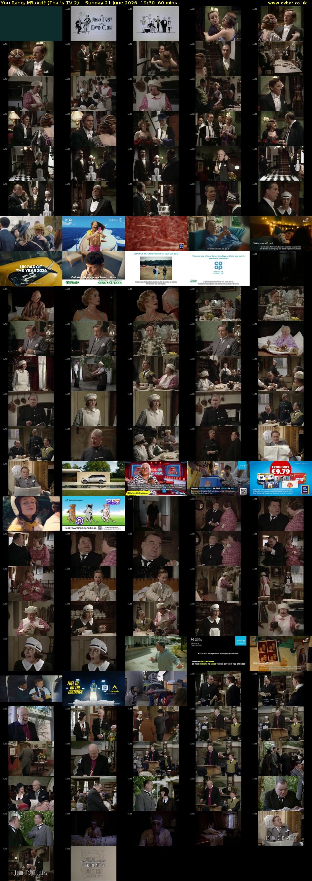 You Rang, M'Lord? (That's TV 2) Sunday 21 June 2026 19:30 - 20:30