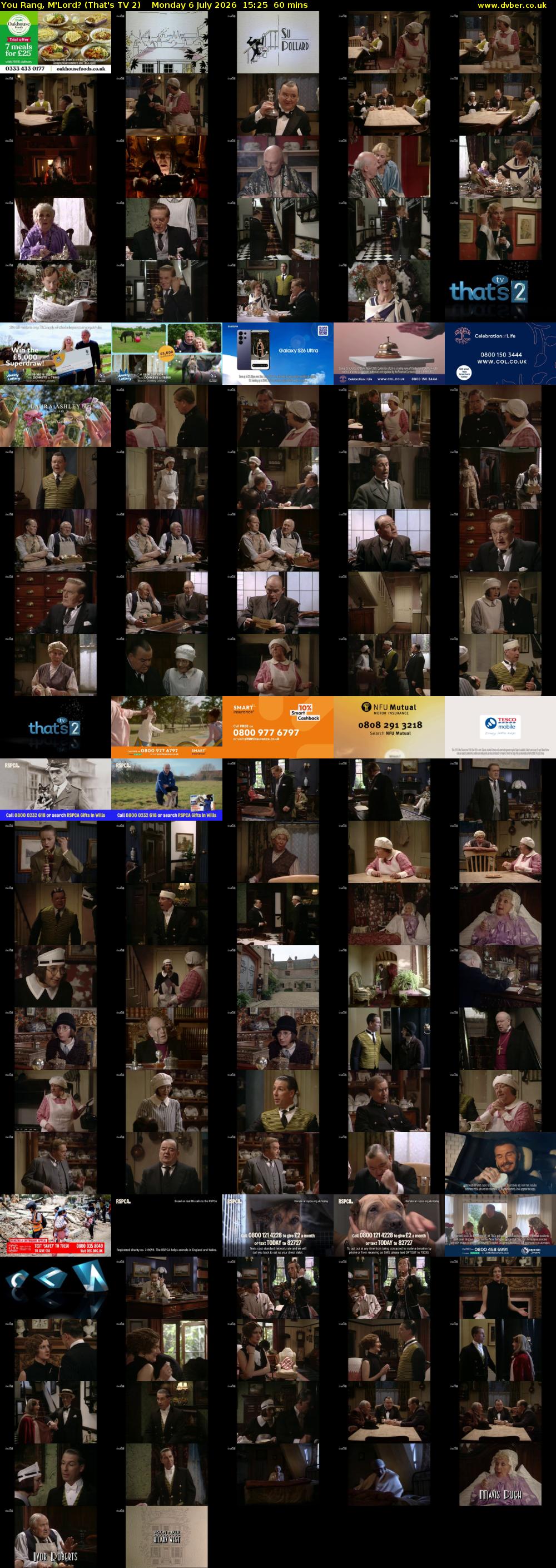 You Rang, M'Lord? (That's TV 2) Monday 6 July 2026 15:25 - 16:25