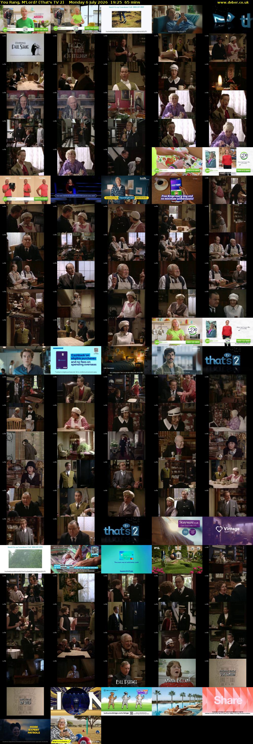 You Rang, M'Lord? (That's TV 2) Monday 6 July 2026 19:25 - 20:30