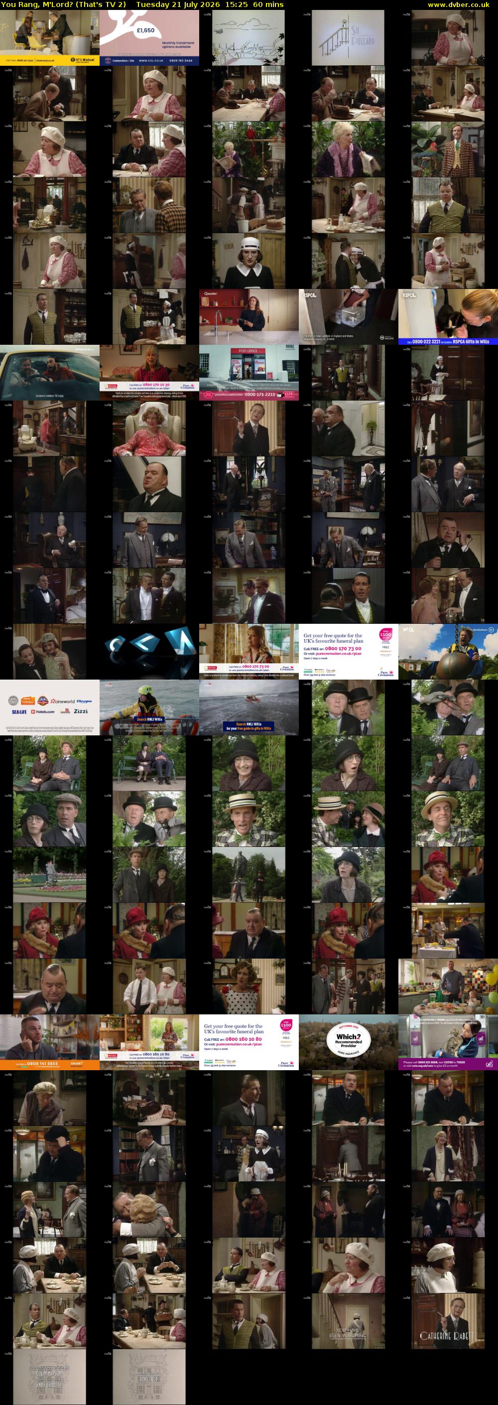 You Rang, M'Lord? (That's TV 2) Tuesday 21 July 2026 15:25 - 16:25