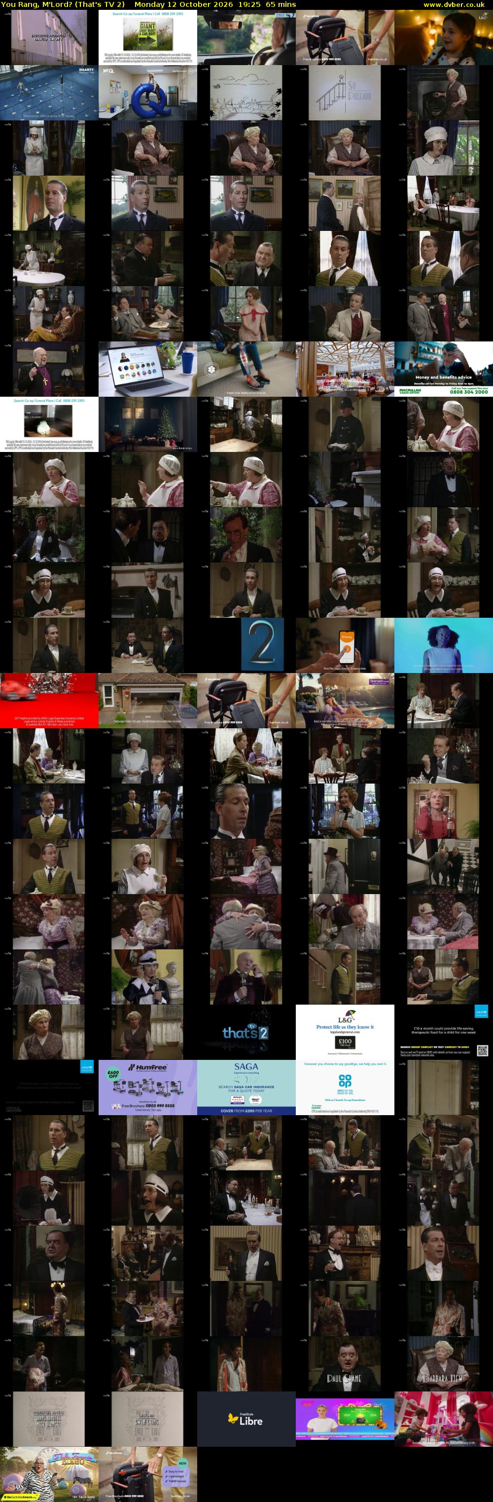 You Rang, M'Lord? (That's TV 2) Monday 12 October 2026 19:25 - 20:30