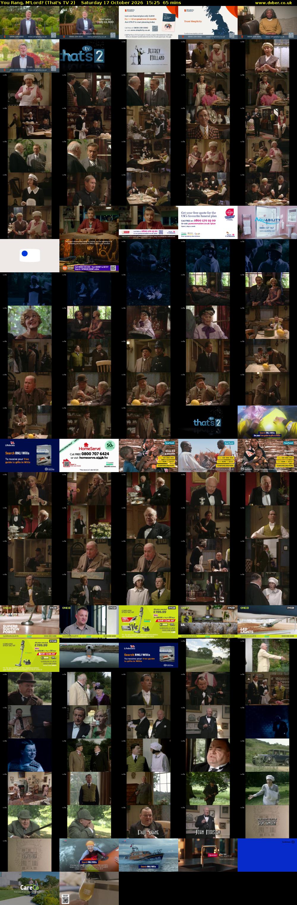 You Rang, M'Lord? (That's TV 2) Saturday 17 October 2026 15:25 - 16:30