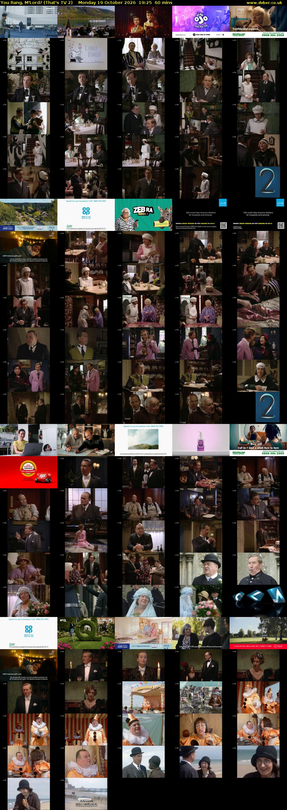 You Rang, M'Lord? (That's TV 2) Monday 19 October 2026 19:25 - 20:25