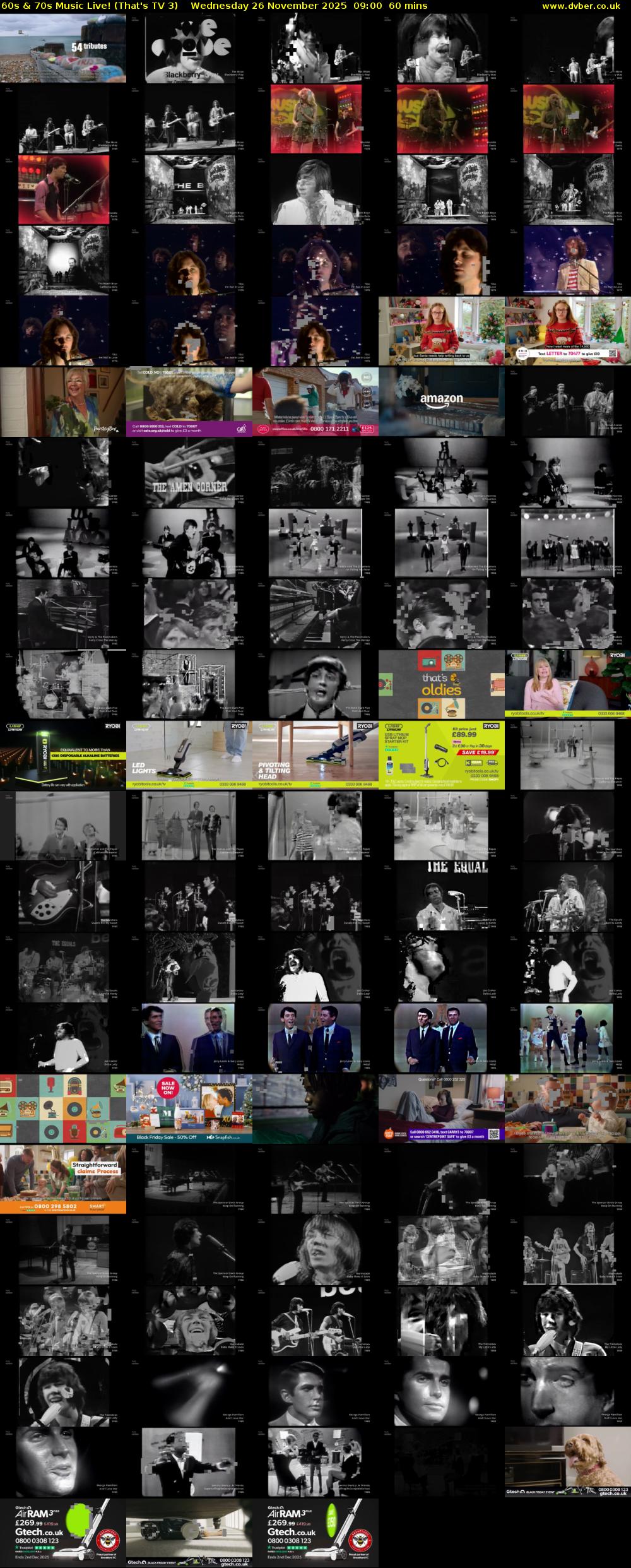 60s & 70s Music Live! (That's TV 3) Wednesday 26 November 2025 09:00 - 10:00