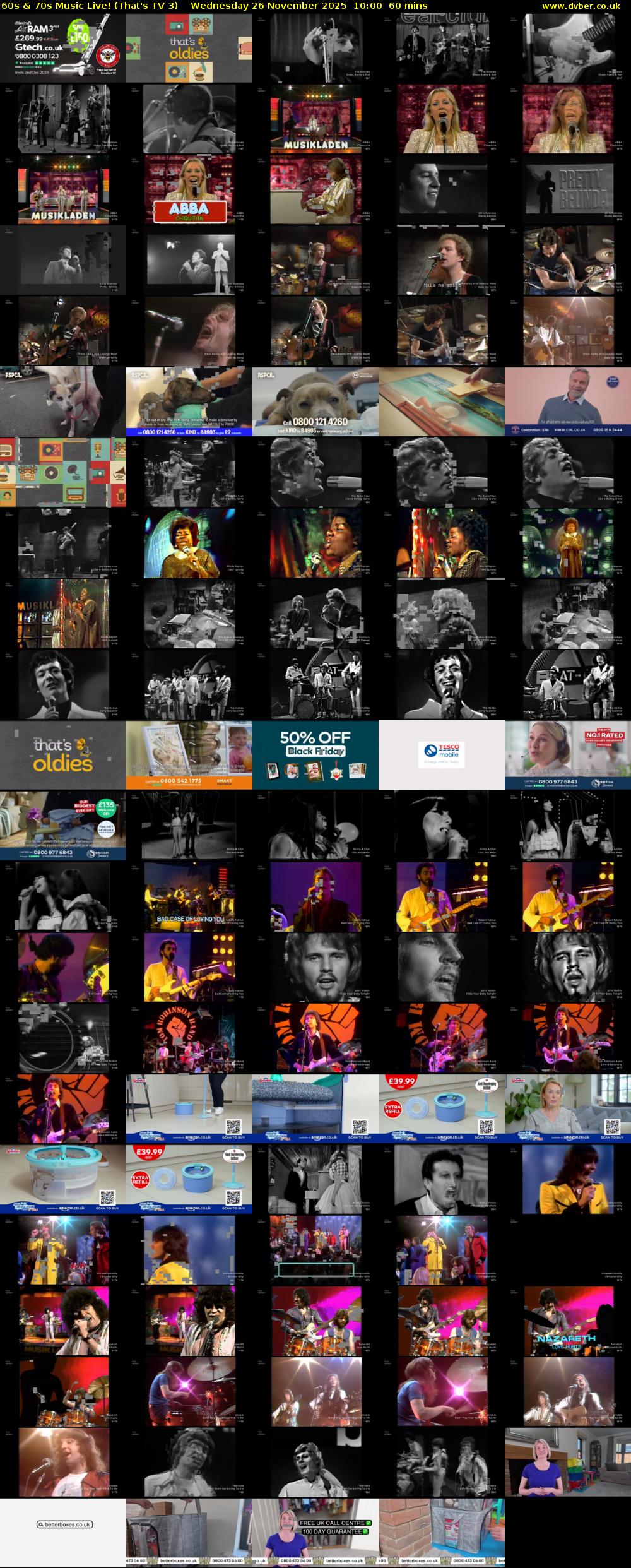 60s & 70s Music Live! (That's TV 3) Wednesday 26 November 2025 10:00 - 11:00