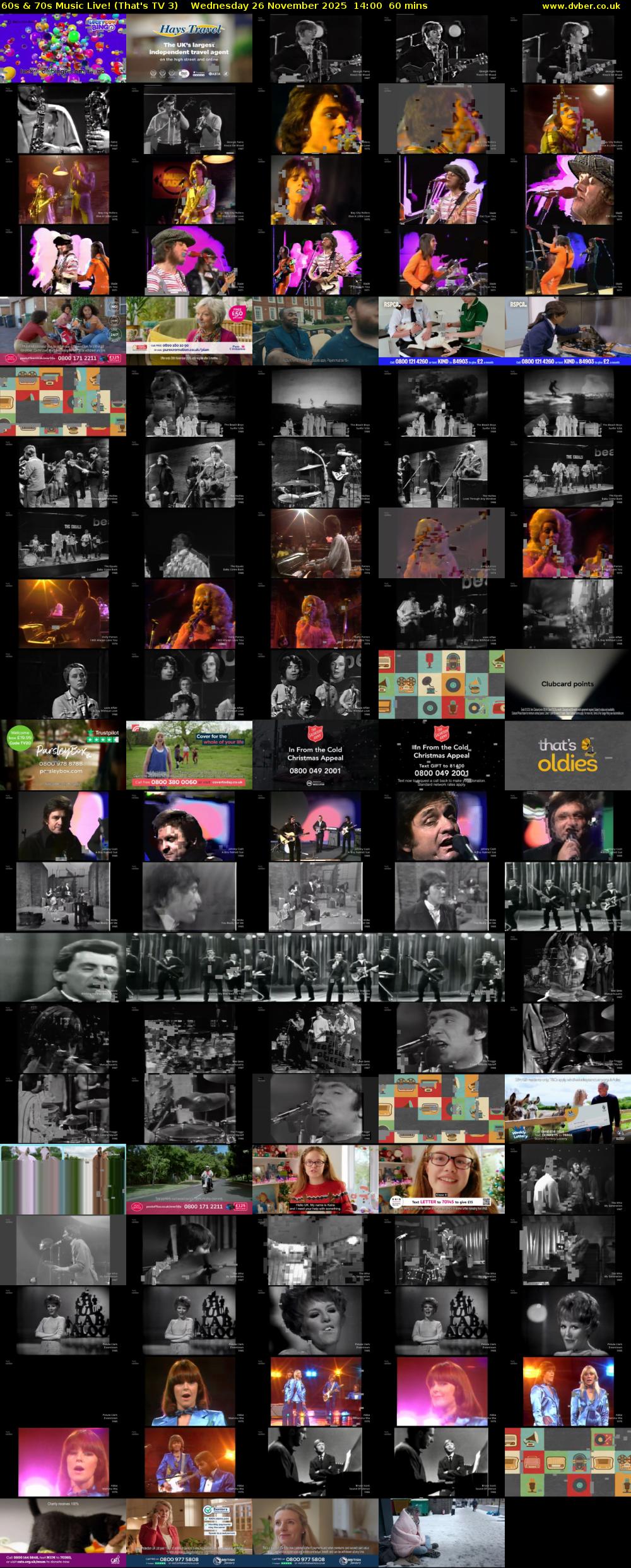 60s & 70s Music Live! (That's TV 3) Wednesday 26 November 2025 14:00 - 15:00