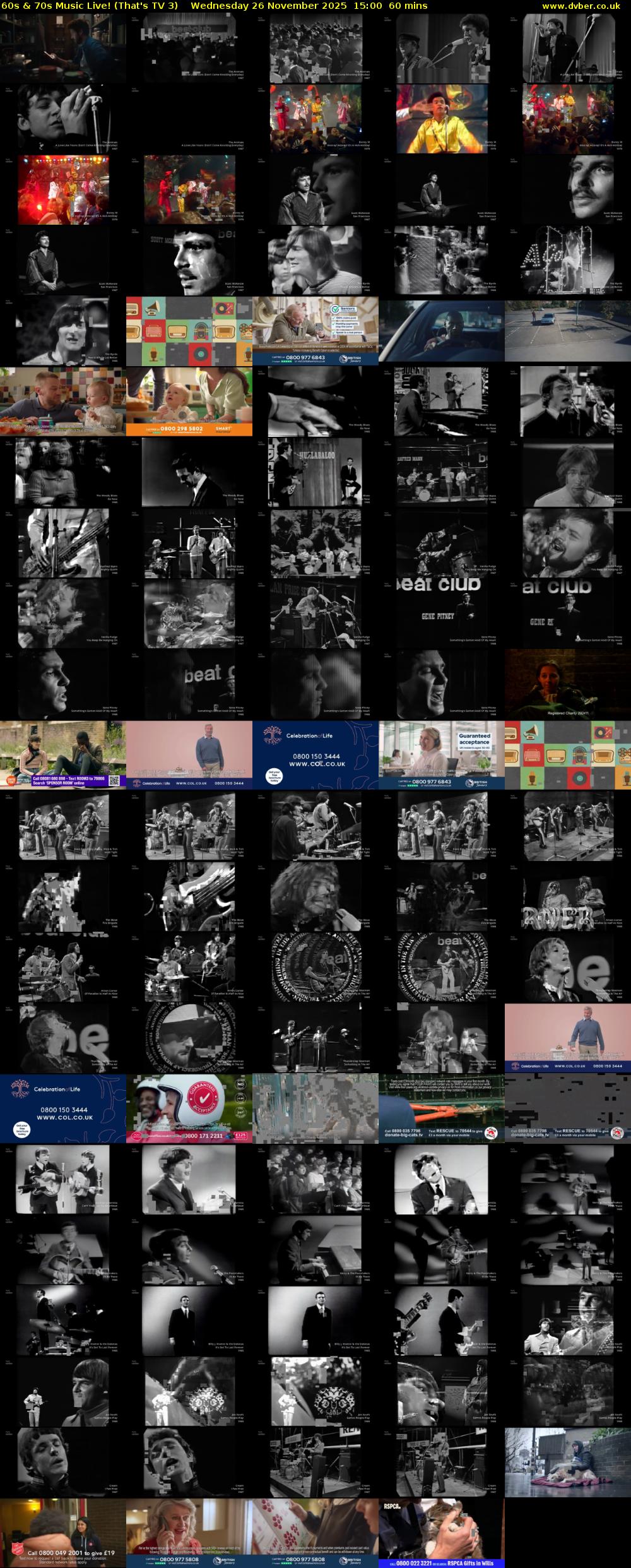 60s & 70s Music Live! (That's TV 3) Wednesday 26 November 2025 15:00 - 16:00