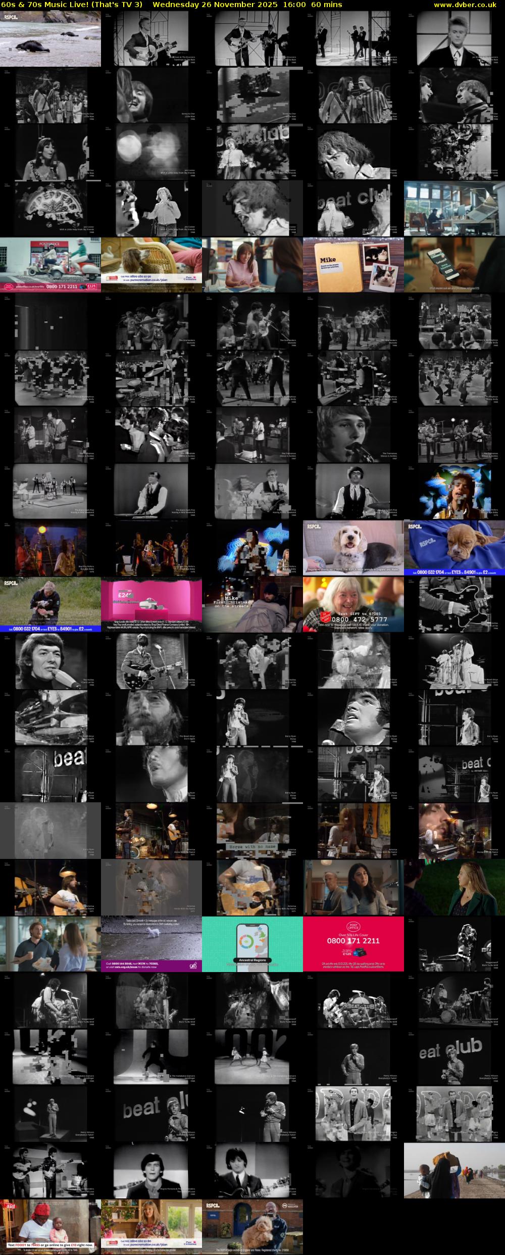 60s & 70s Music Live! (That's TV 3) Wednesday 26 November 2025 16:00 - 17:00