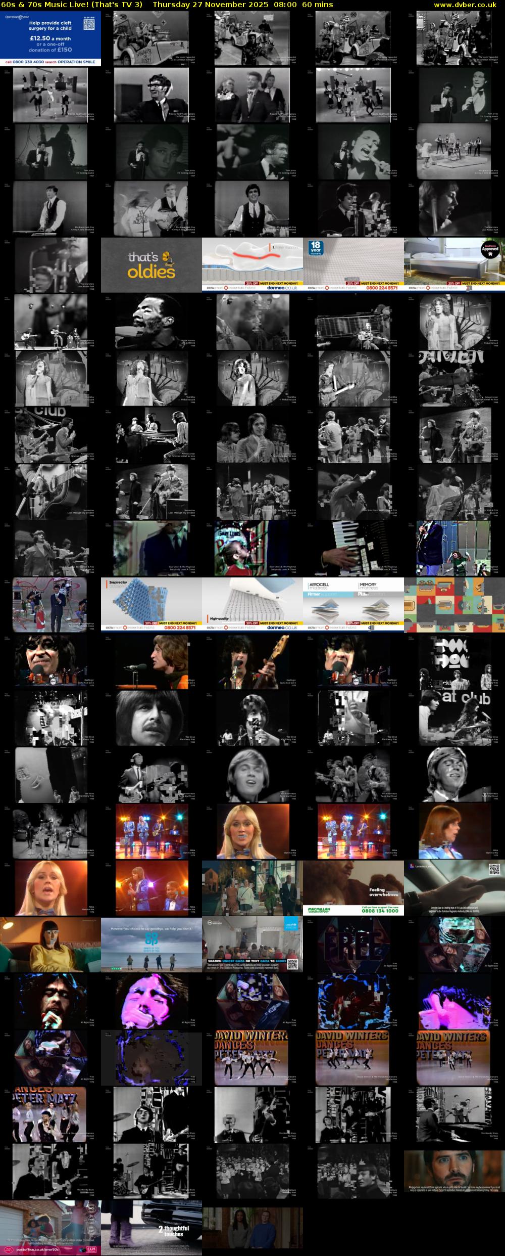 60s & 70s Music Live! (That's TV 3) Thursday 27 November 2025 08:00 - 09:00