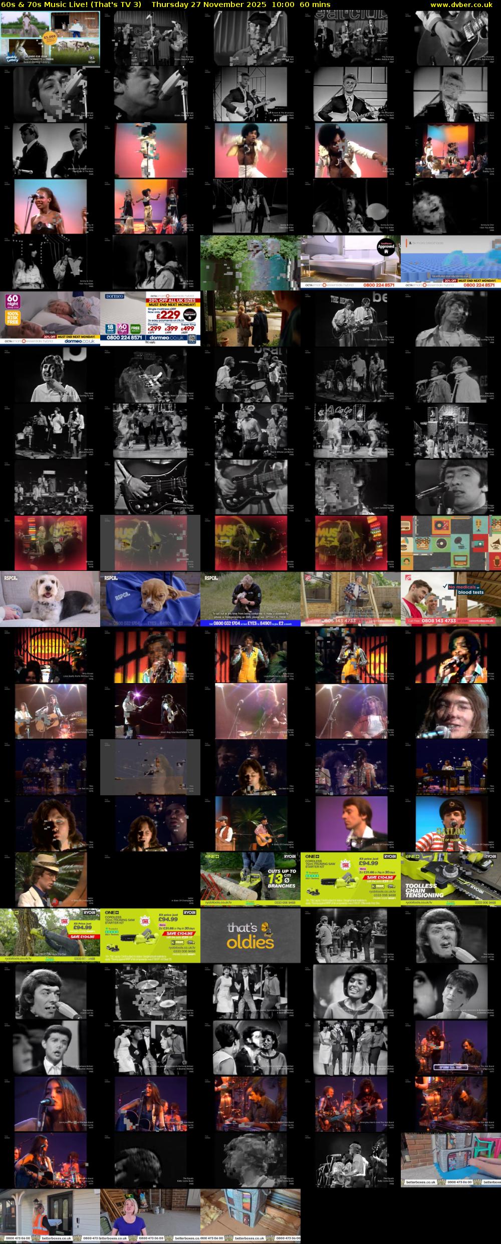 60s & 70s Music Live! (That's TV 3) Thursday 27 November 2025 10:00 - 11:00