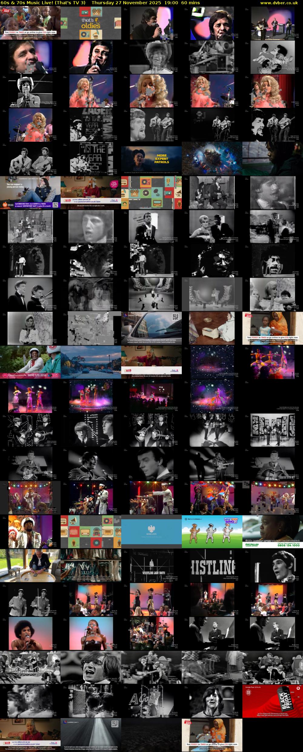 60s & 70s Music Live! (That's TV 3) Thursday 27 November 2025 19:00 - 20:00