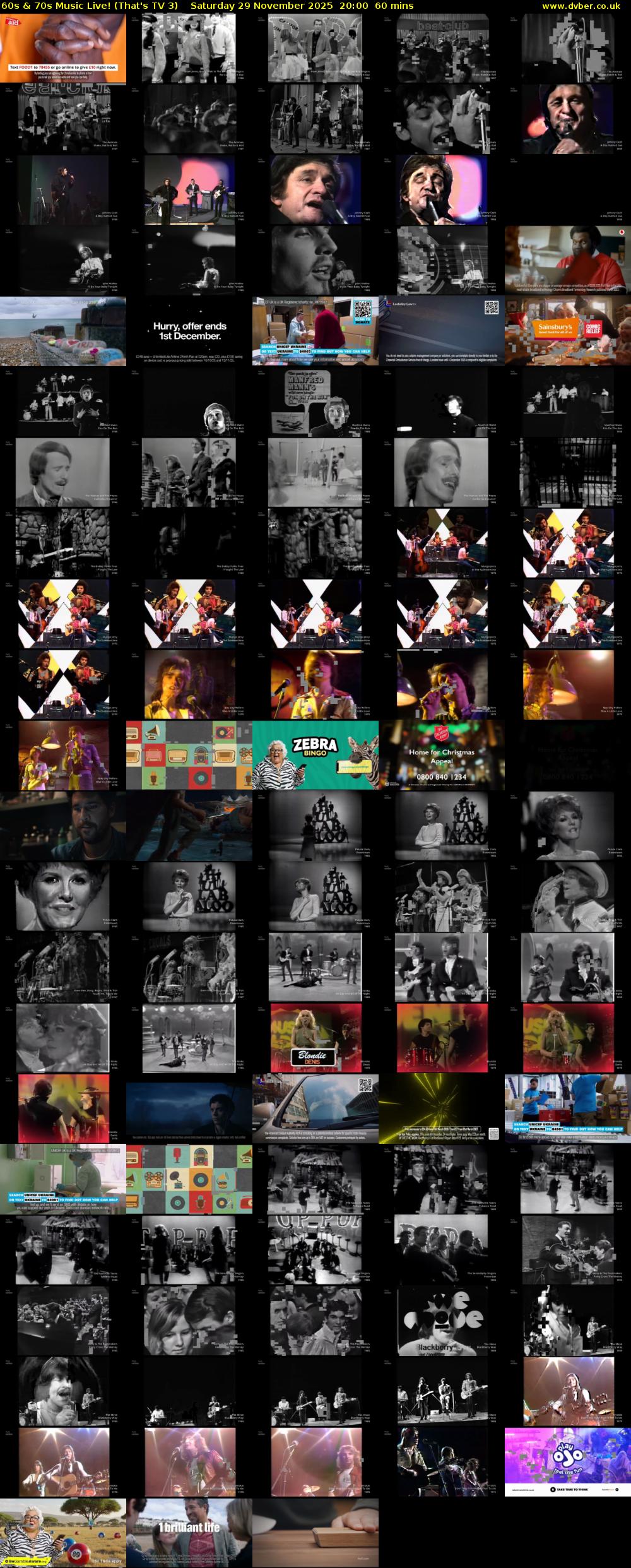60s & 70s Music Live! (That's TV 3) Saturday 29 November 2025 20:00 - 21:00
