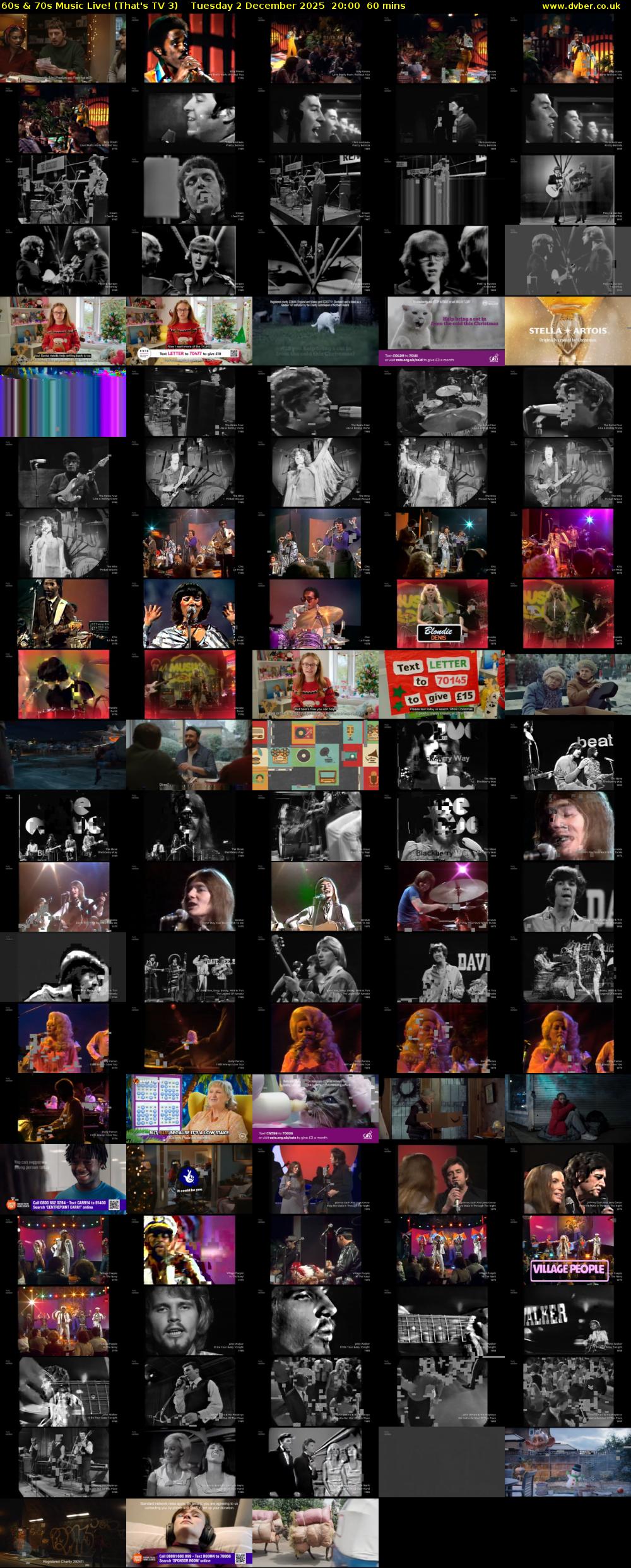 60s & 70s Music Live! (That's TV 3) Tuesday 2 December 2025 20:00 - 21:00