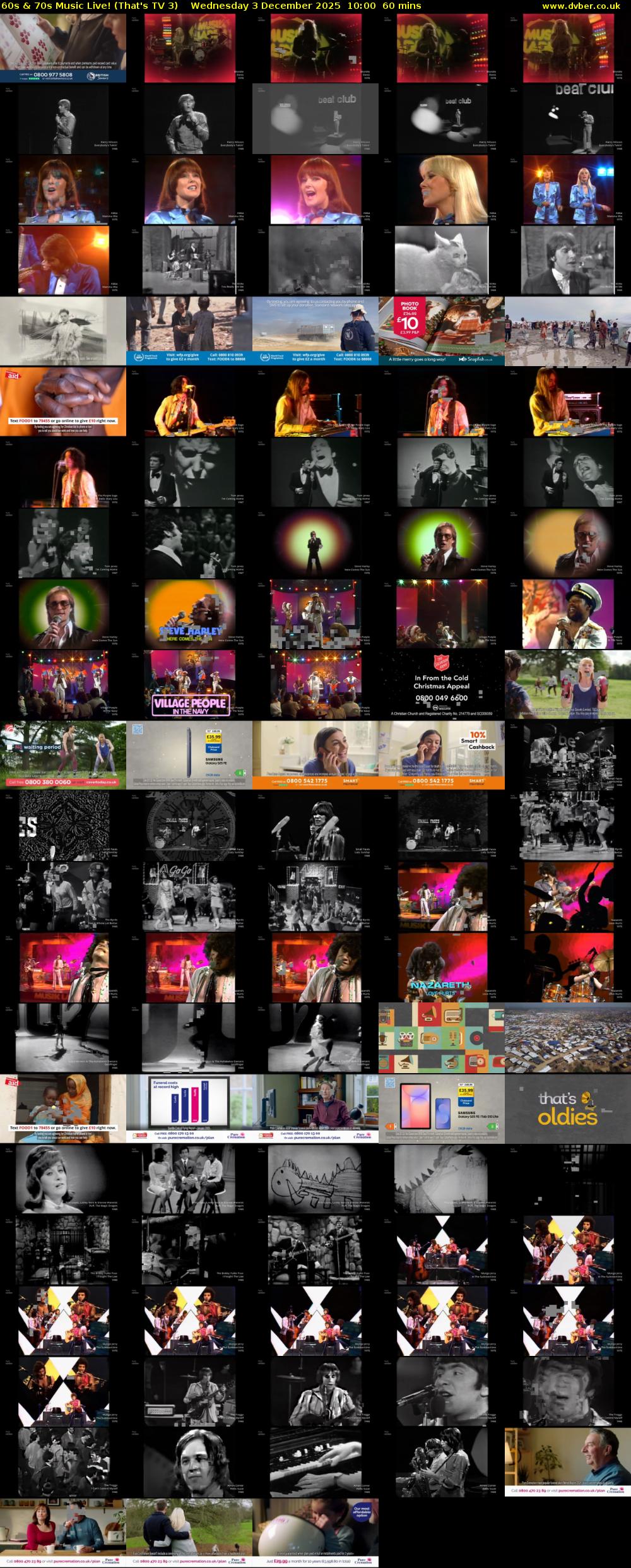 60s & 70s Music Live! (That's TV 3) Wednesday 3 December 2025 10:00 - 11:00