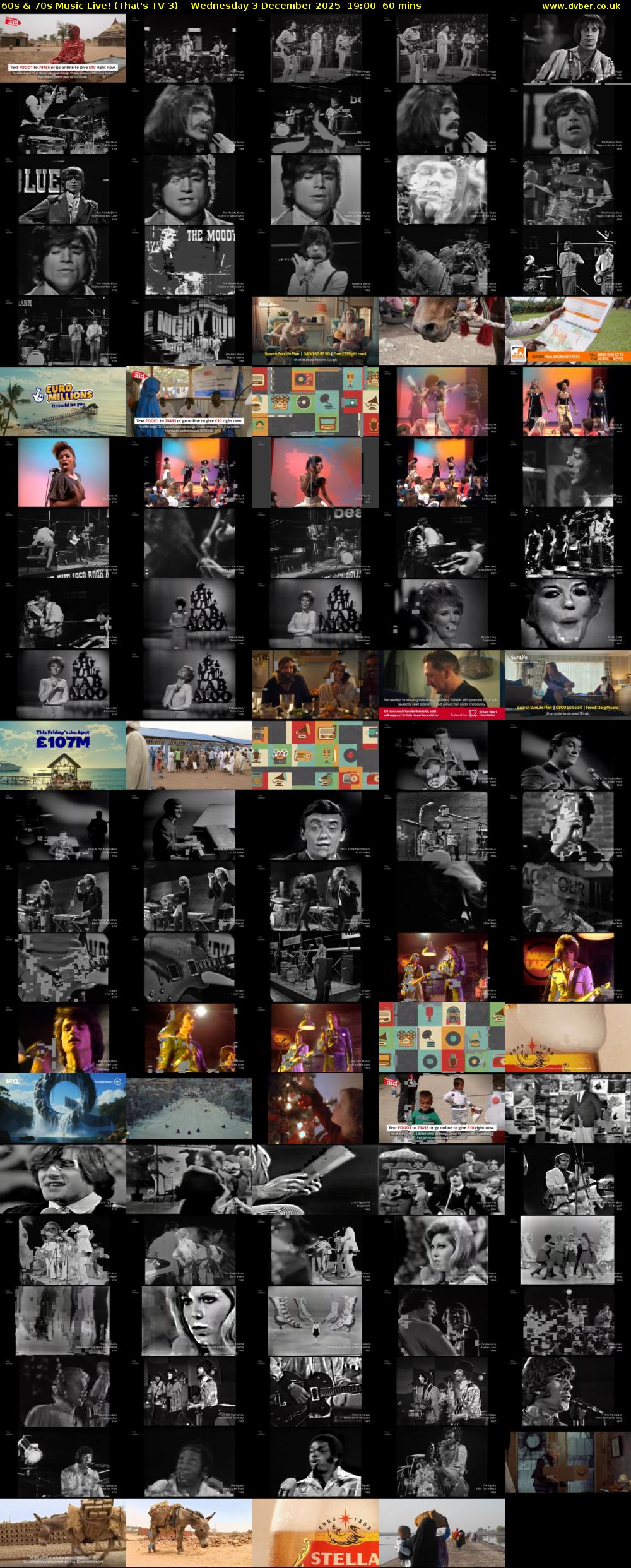 60s & 70s Music Live! (That's TV 3) Wednesday 3 December 2025 19:00 - 20:00