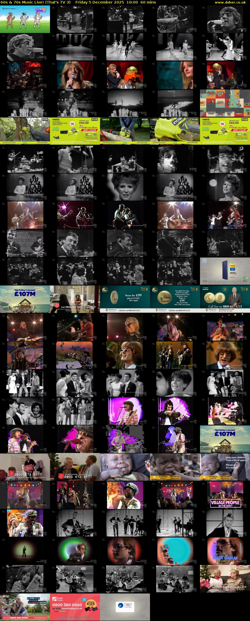 60s & 70s Music Live! (That's TV 3) Friday 5 December 2025 10:00 - 11:00