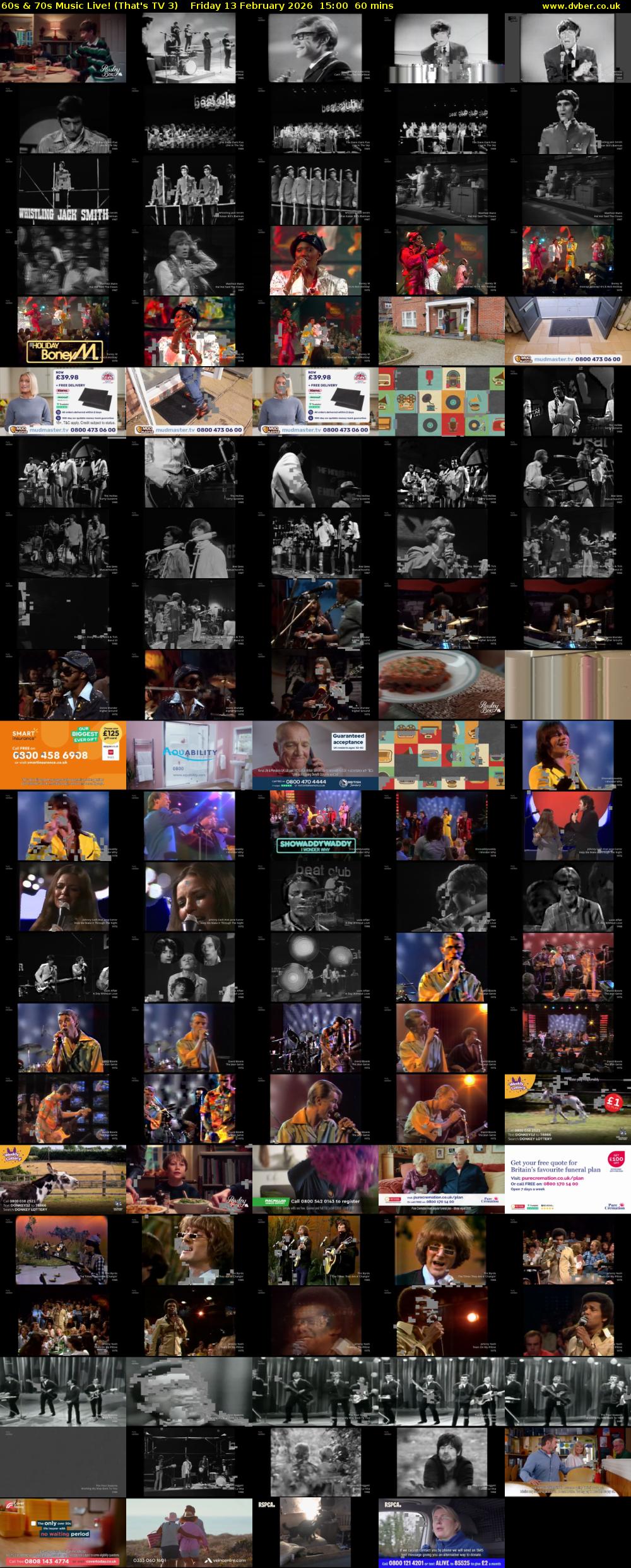 60s & 70s Music Live! (That's TV 3) Friday 13 February 2026 15:00 - 16:00