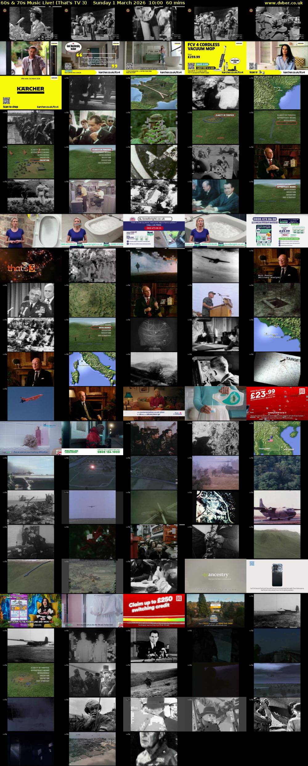 60s & 70s Music Live! (That's TV 3) Sunday 1 March 2026 10:00 - 11:00