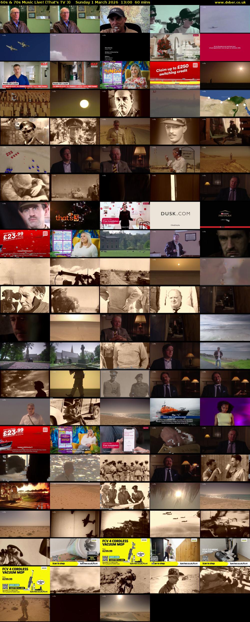 60s & 70s Music Live! (That's TV 3) Sunday 1 March 2026 13:00 - 14:00