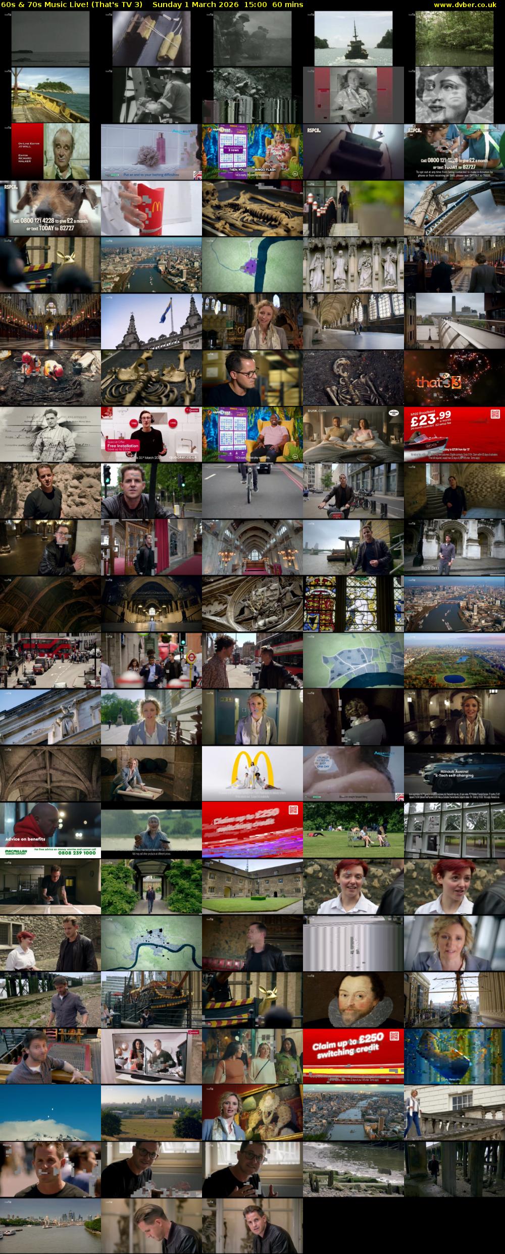 60s & 70s Music Live! (That's TV 3) Sunday 1 March 2026 15:00 - 16:00