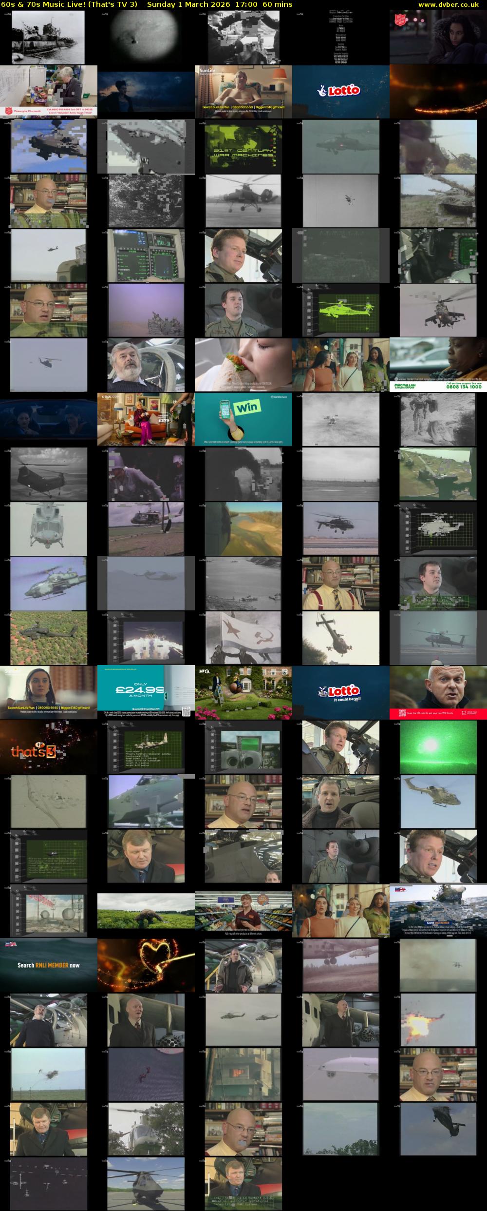 60s & 70s Music Live! (That's TV 3) Sunday 1 March 2026 17:00 - 18:00