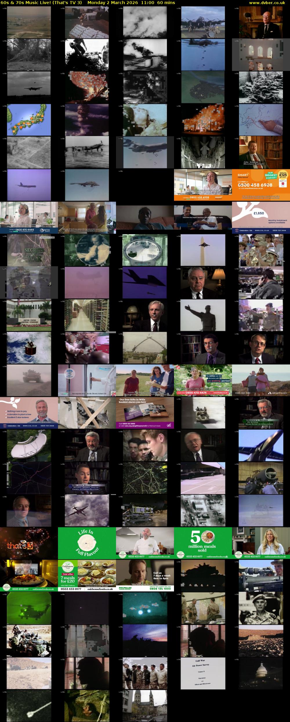 60s & 70s Music Live! (That's TV 3) Monday 2 March 2026 11:00 - 12:00