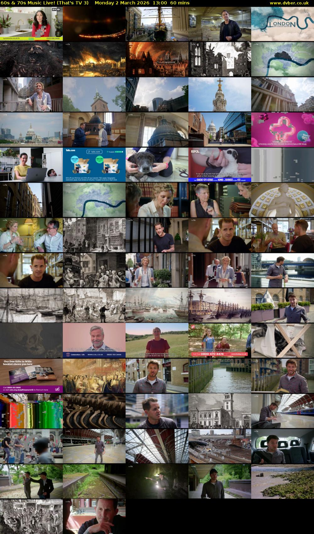 60s & 70s Music Live! (That's TV 3) Monday 2 March 2026 13:00 - 14:00