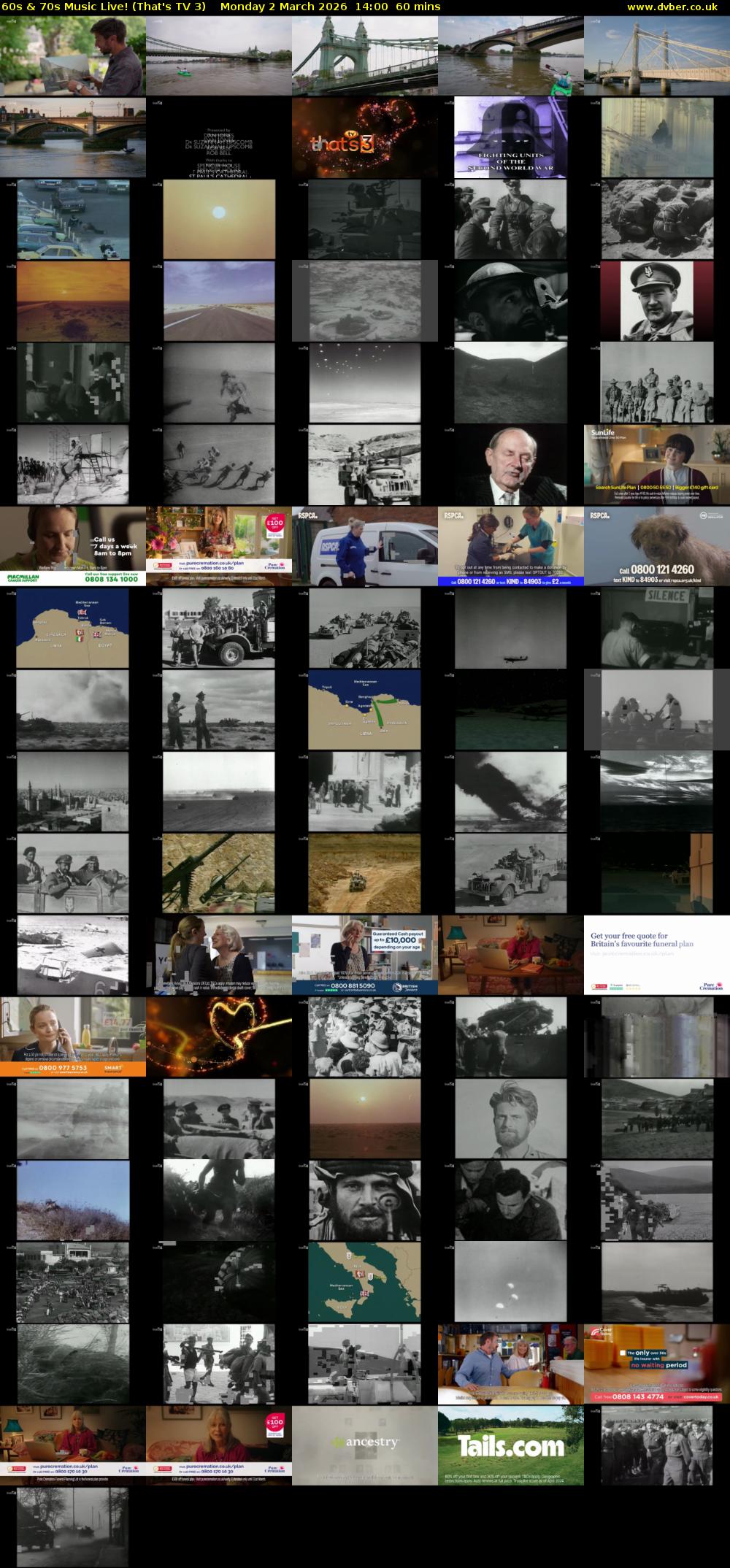 60s & 70s Music Live! (That's TV 3) Monday 2 March 2026 14:00 - 15:00