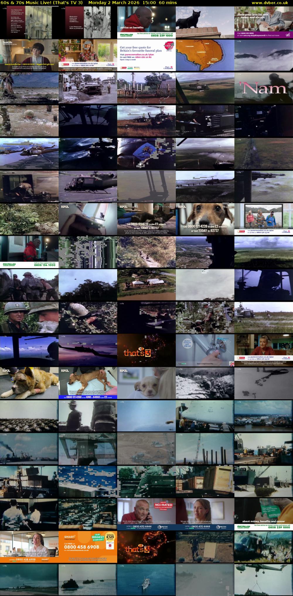 60s & 70s Music Live! (That's TV 3) Monday 2 March 2026 15:00 - 16:00