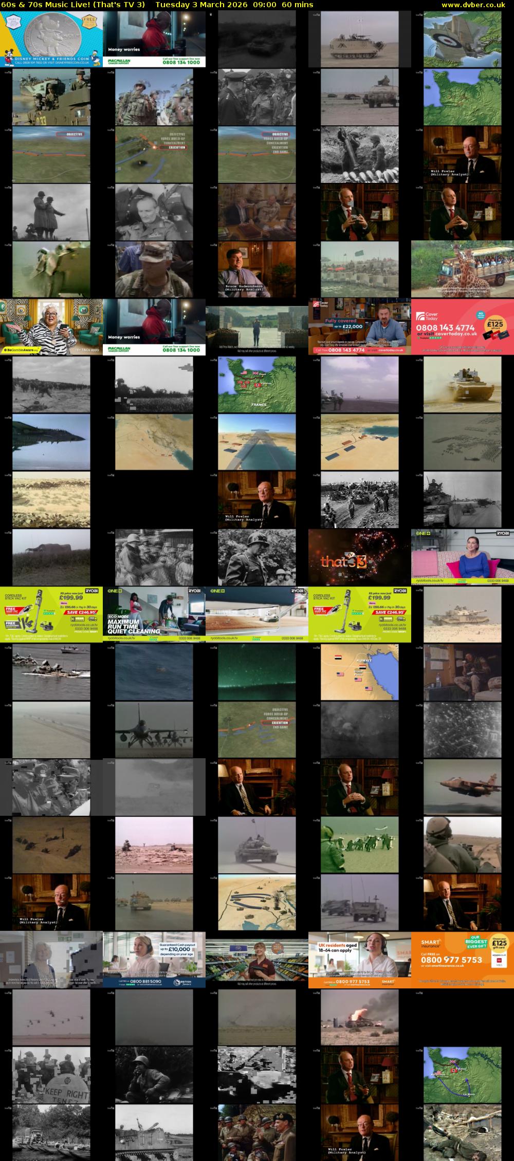 60s & 70s Music Live! (That's TV 3) Tuesday 3 March 2026 09:00 - 10:00