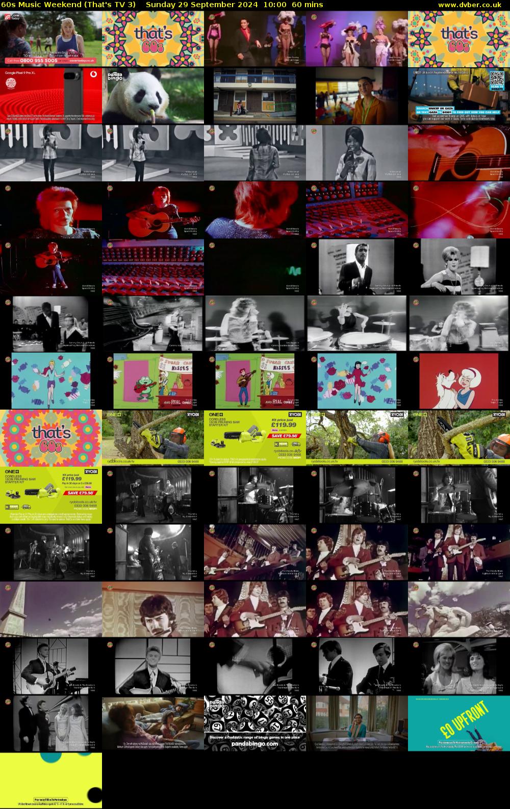 60s Music Weekend (That's TV 3) Sunday 29 September 2024 10:00 - 11:00