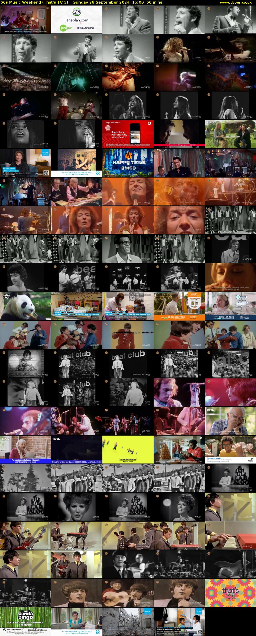 60s Music Weekend (That's TV 3) Sunday 29 September 2024 15:00 - 16:00