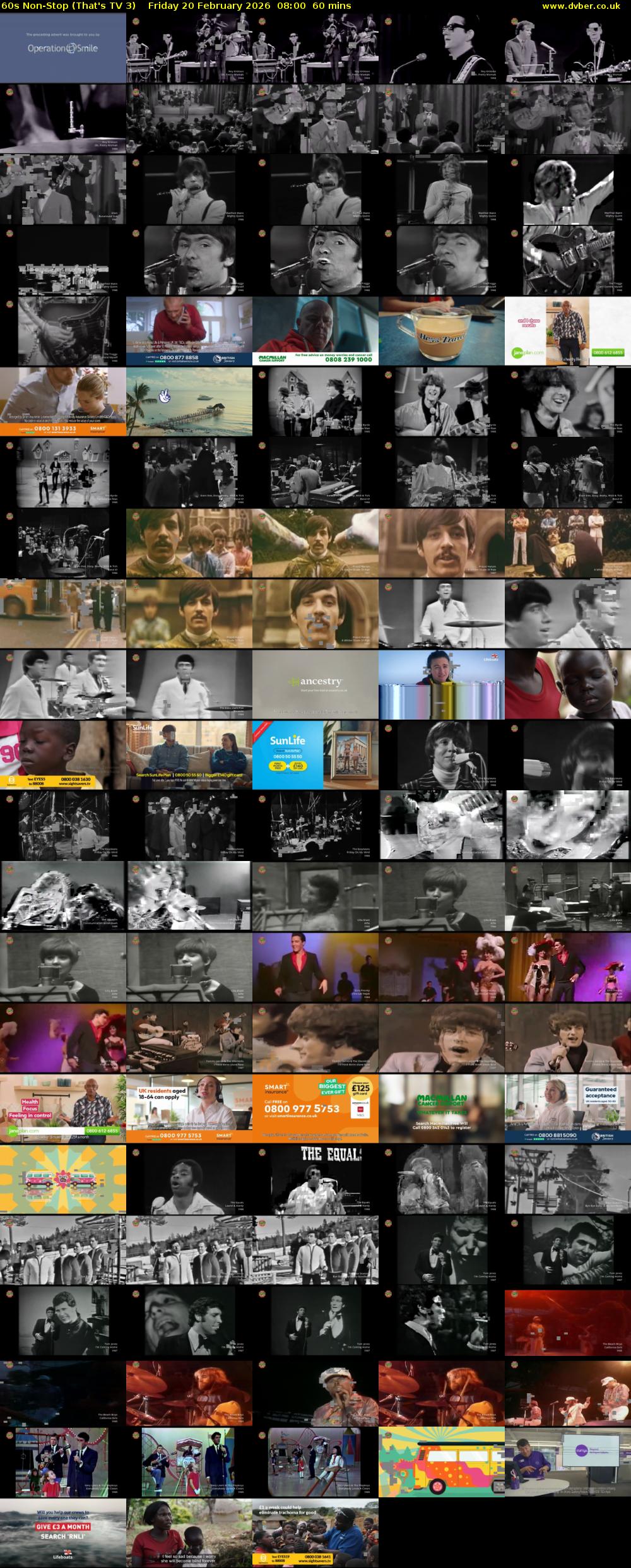 60s Non-Stop (That's TV 3) Friday 20 February 2026 08:00 - 09:00