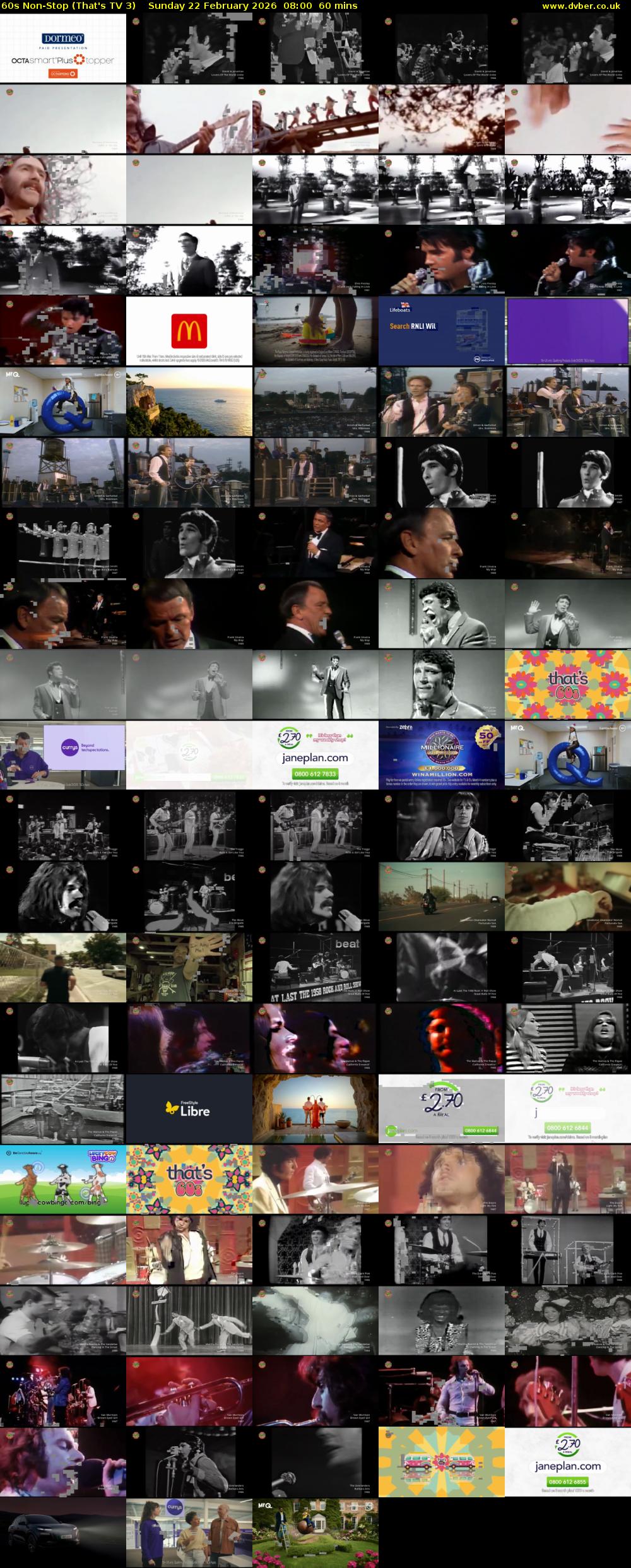 60s Non-Stop (That's TV 3) Sunday 22 February 2026 08:00 - 09:00